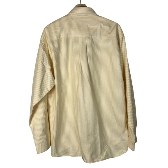 Cinch Yellow & White Stripe Western Long Sleeve Button Down L - Picture 2 of 4